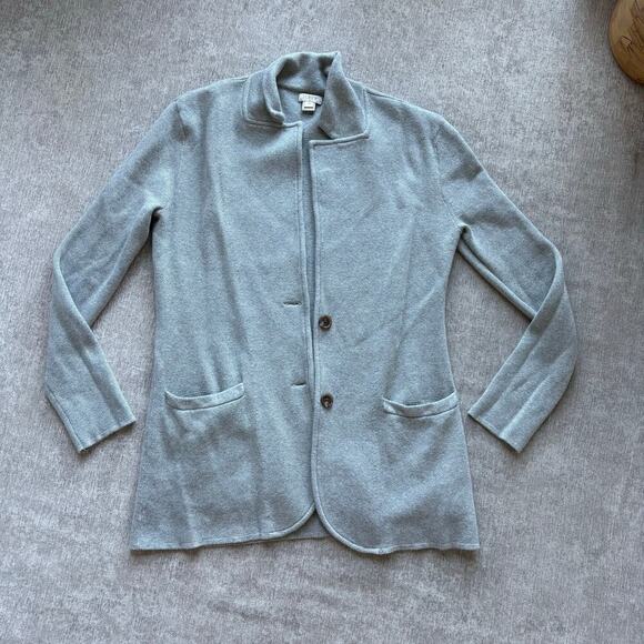 J.Crew Jackets & Blazers - J.Crew Cotton Grey Blazer Sweater